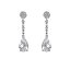Pendientes colgantes de plata con circonitas gota